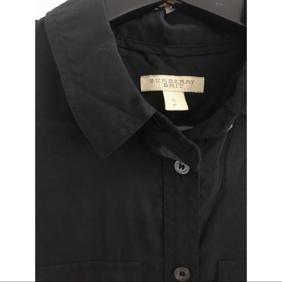 AUTH BURBERRY Sheer Bottom Down Shirt - Picture 4 of 5